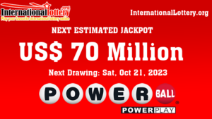 Powerball 彩票头奖为 7000 万美元，将于2023年10月21日（星期六）进行开奖。